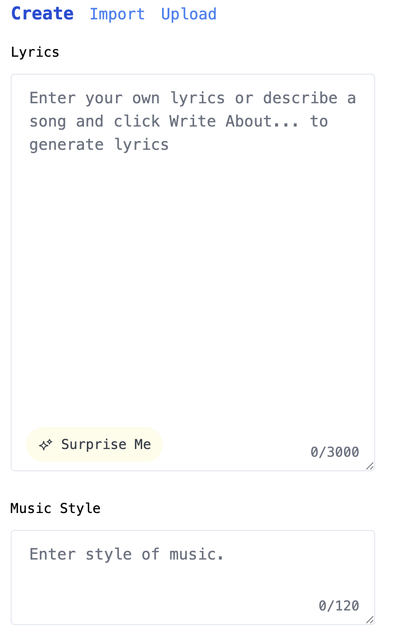 Create song step 1